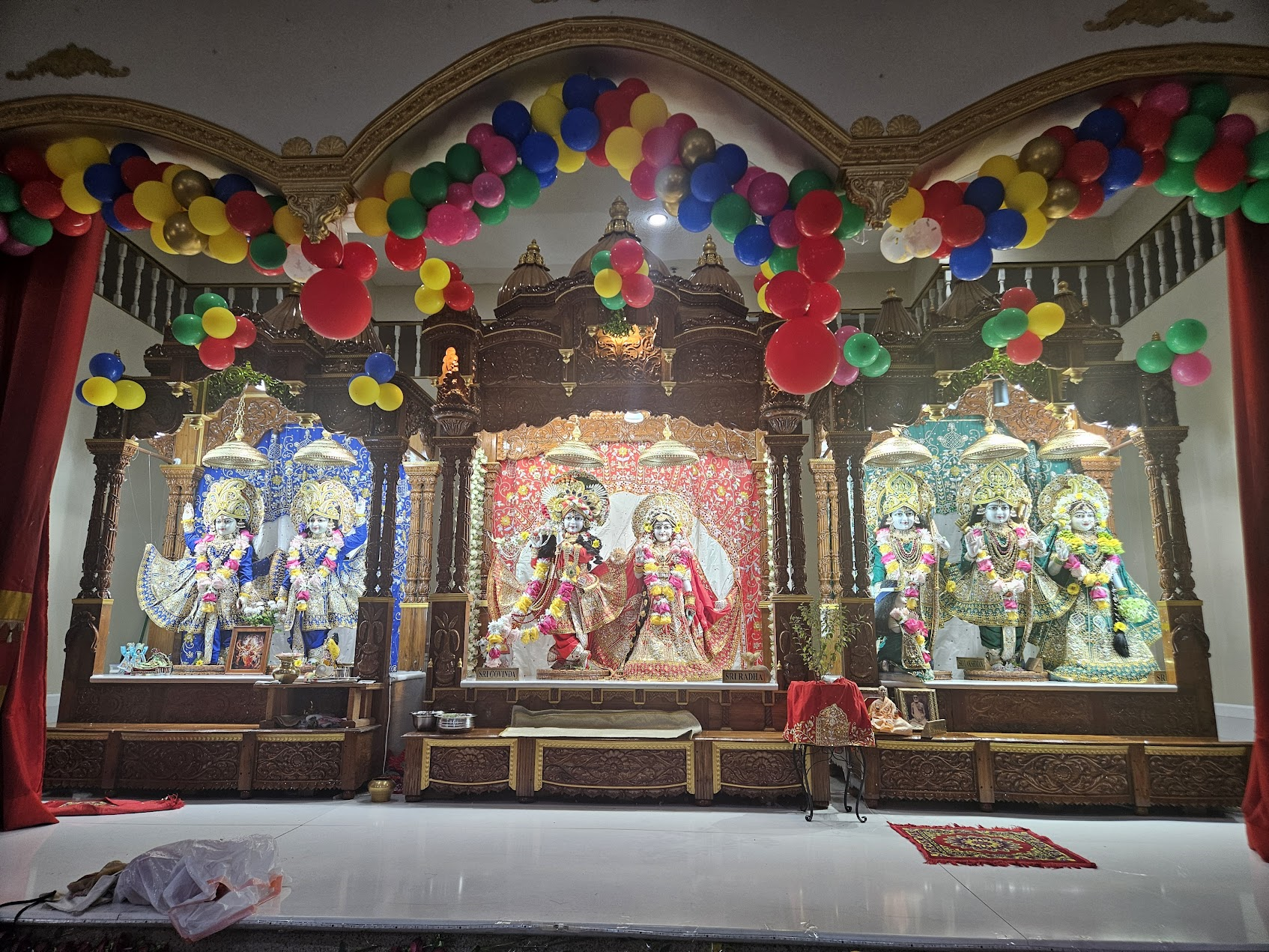 The beautiful Deities at Shri Govindaji Gaudiya Math